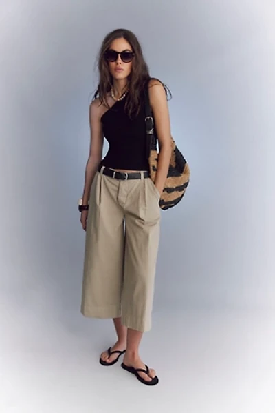 Maude Wide Cropped Chino Trousers
