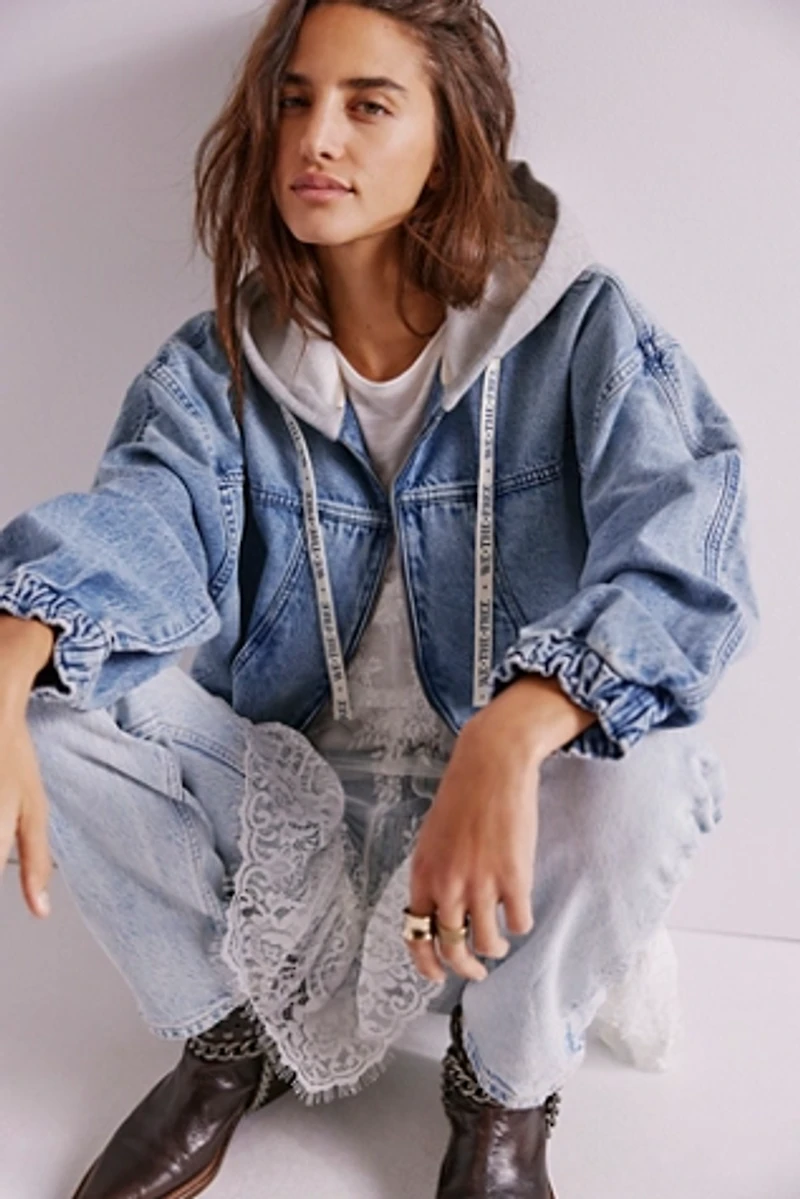 We The Free Iggy Hooded Denim Jacket