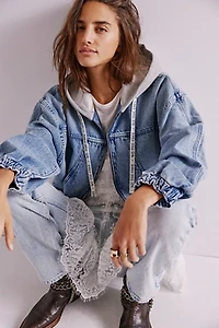 We The Free Iggy Hooded Denim Jacket