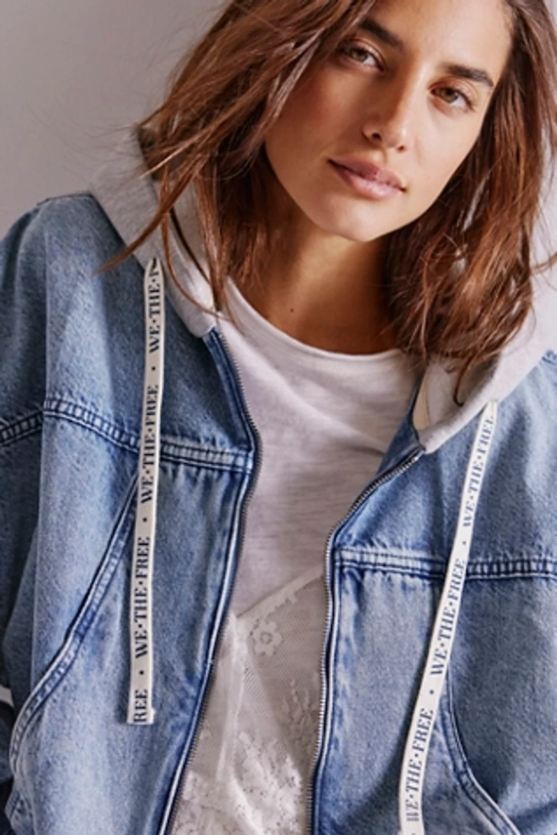 We The Free Iggy Hooded Denim Jacket