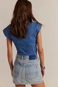 We The Free Saturday Denim Mini Skirt