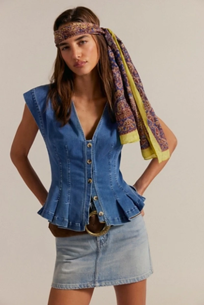 We The Free Saturday Denim Mini Skirt