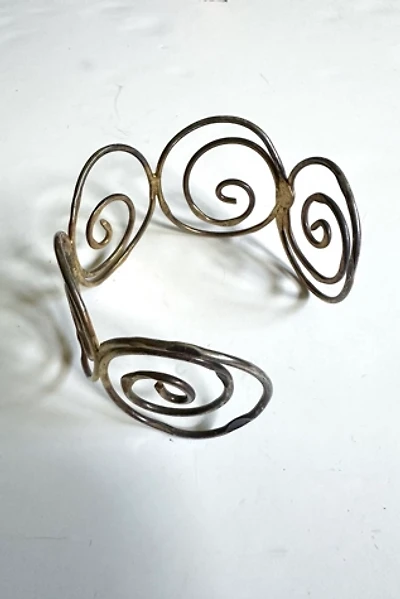 Vintage 1980s Metal Crude Spiral Cuff Selected by Cherry