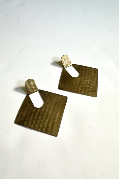 Vintage Hammered Brass Earrings Selected by Cherry