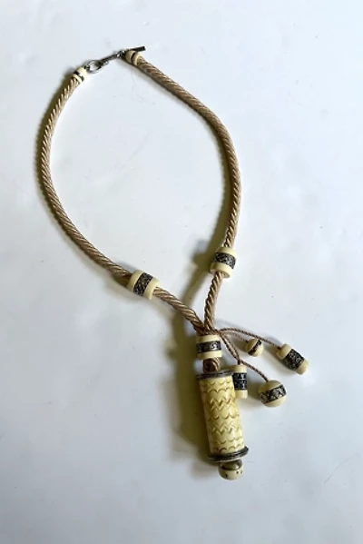 Vintage Y2K Valentino Rope and Ceramic Necklace Selected by Cherry