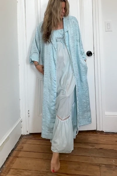 Vintage Empire Waist Blue Nightie Dress with Lace Detail Selected by KA.TL.AK