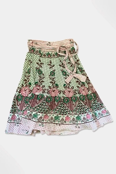 1970s Rose Garden Print Wrap Skirt Selected By Ritual Vintage