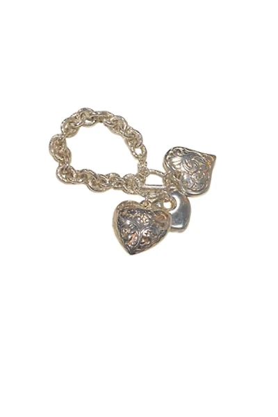 Vintage Puffy Heart Sterling Silver Bracelet Selected by BusyLady Baca & The Goods