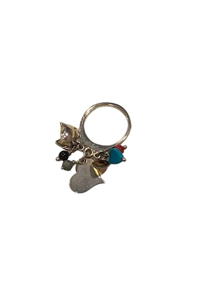 Vintage 1990s Dangle Hearts Ring Selected by BusyLady Baca & The Goods