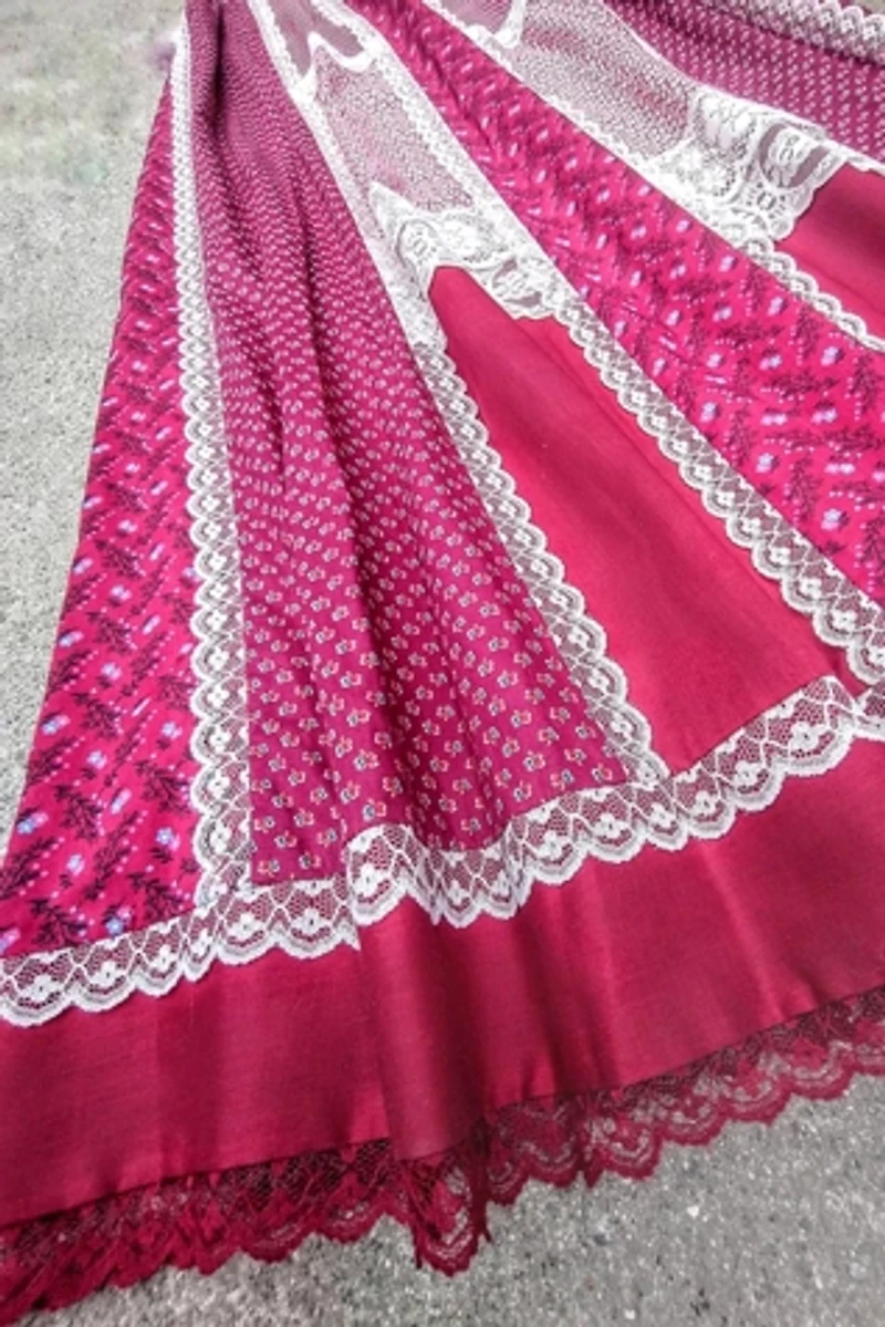 1960's Prairie Panel Skirt Selected by Garbage Soup