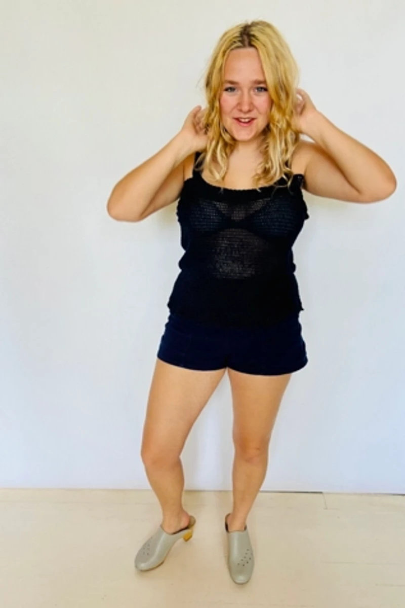Hand Corchet Ruffel Cami Selected by Atlantic Vintage