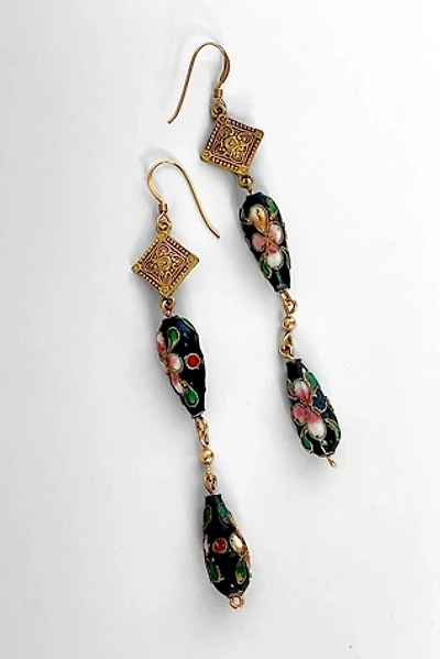 Vintage 14K Gold Filled Cloisonné Drop Earring Selected by MARMALADE