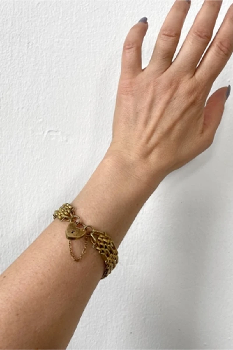 Antique Locking Heart  Bracelet Selected by MARMALADE