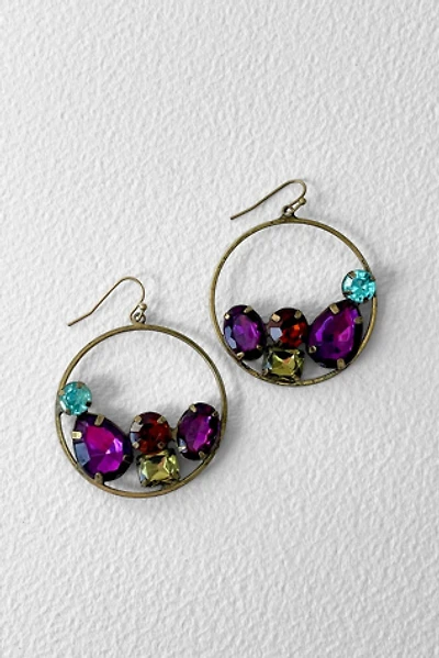 Jeweled Vintage Hoop Earrings Selected by MARMALADE
