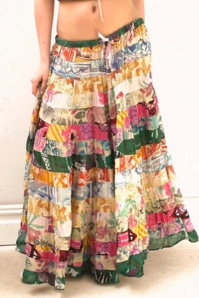 Vintage Patchwork Tiered Skirt Selected by Anna Corinna