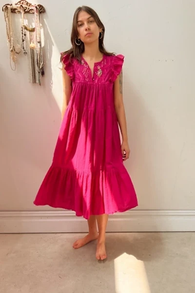 Vintage Embroidered and Tiered Dress Selected by Anna Corinna