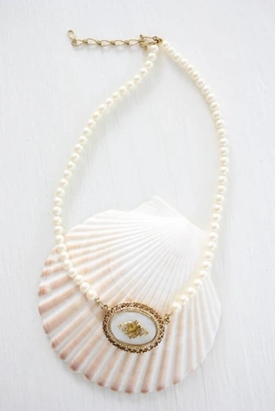 Vintage Victorian Pearl Pendant Necklace Selected By Moons + Junes Vintage