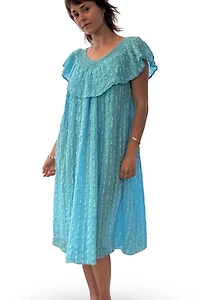 Blue Cotton Swing Dress Selected by Kikos Kloset