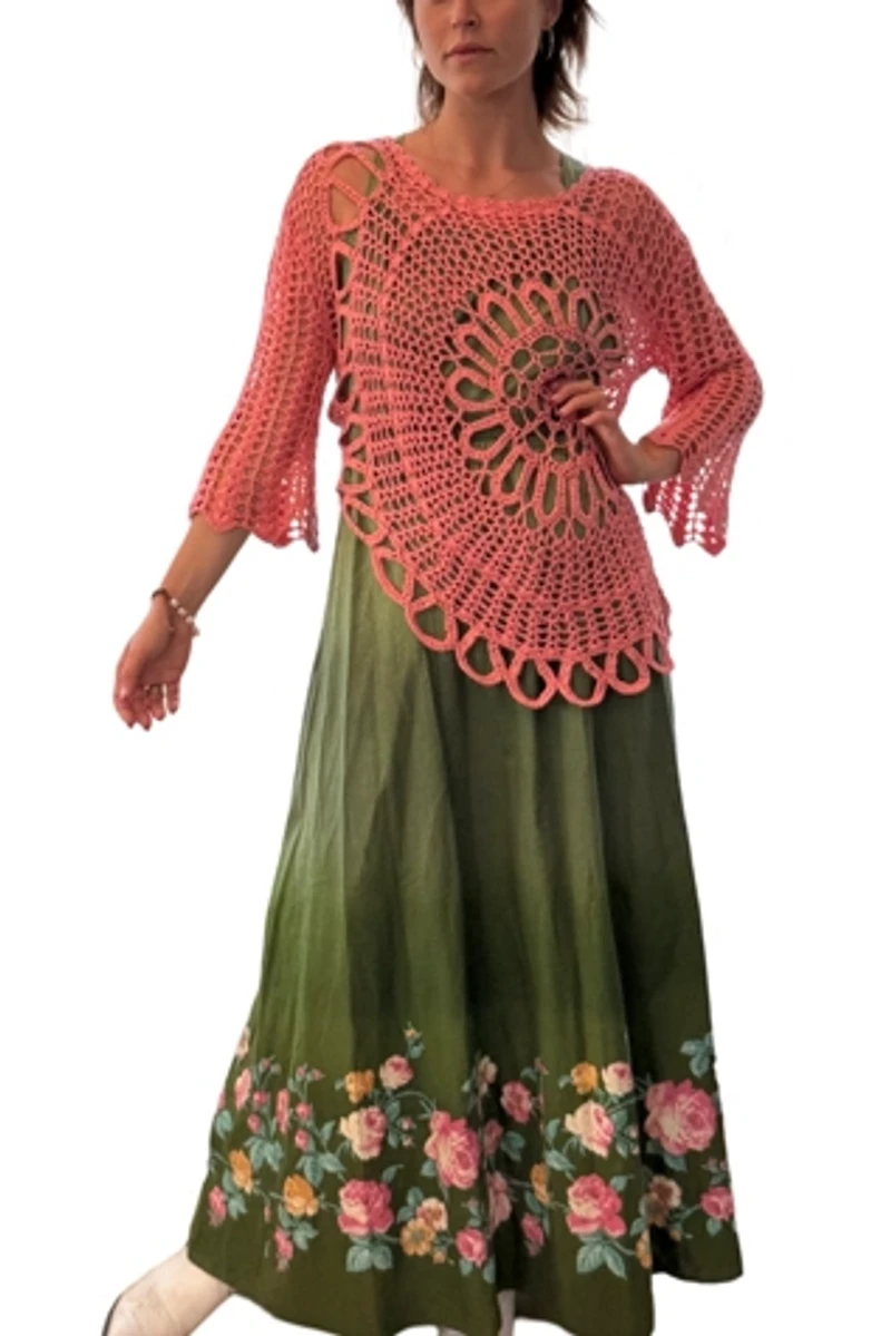 Pink Crochet Tunic Selected by Kikos Kloset