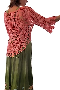 Pink Crochet Tunic Selected by Kikos Kloset