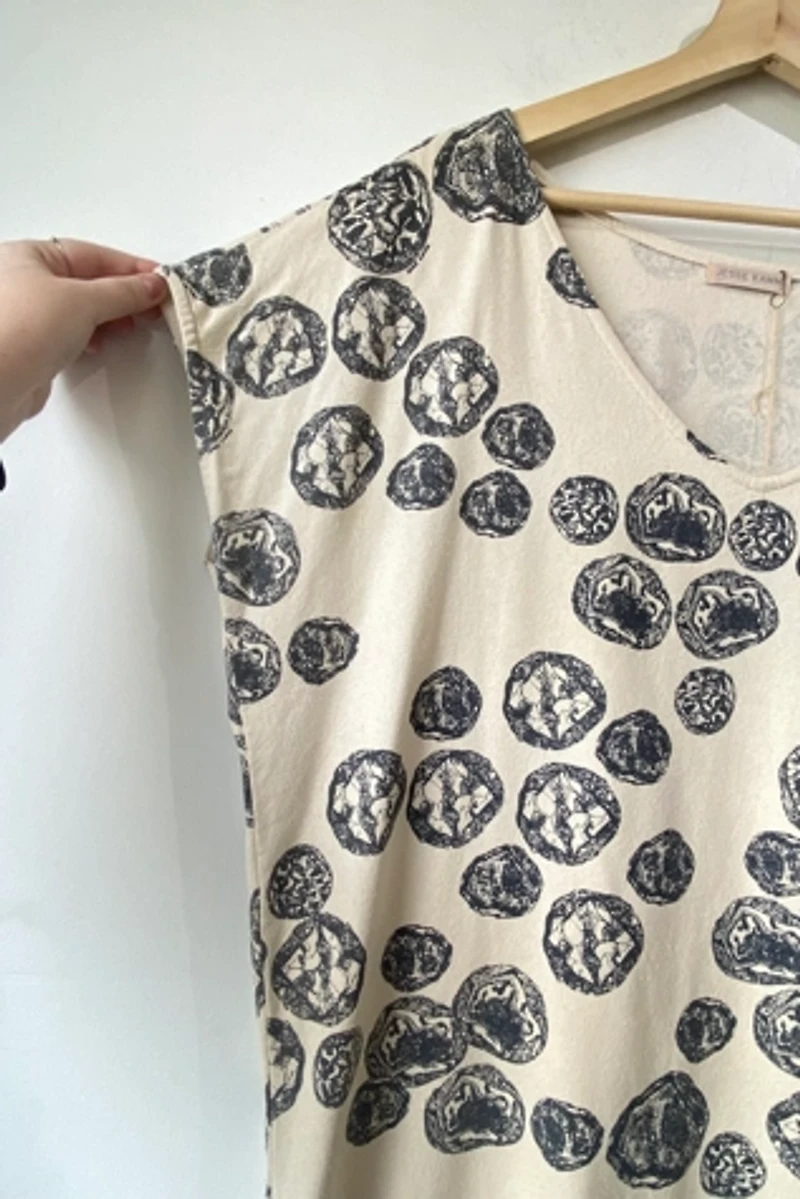 Jesse Kamm Cream Raw Silk Dress Selected by The Curatorial Dept.