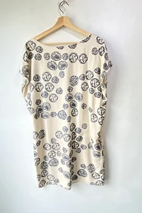 Jesse Kamm Cream Raw Silk Dress Selected by The Curatorial Dept.