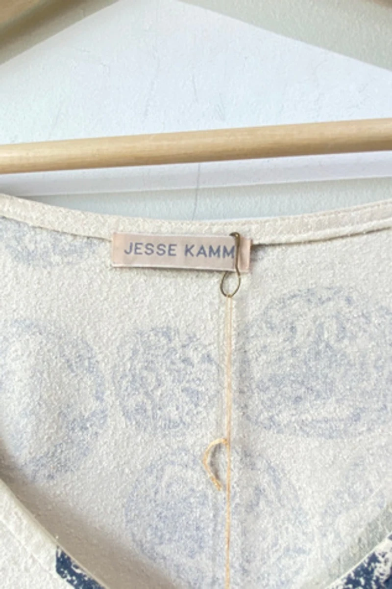 Jesse Kamm Cream Raw Silk Dress Selected by The Curatorial Dept.