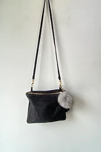 Clare V. Black Leather Crossbody Selected by The Curatorial Dept.