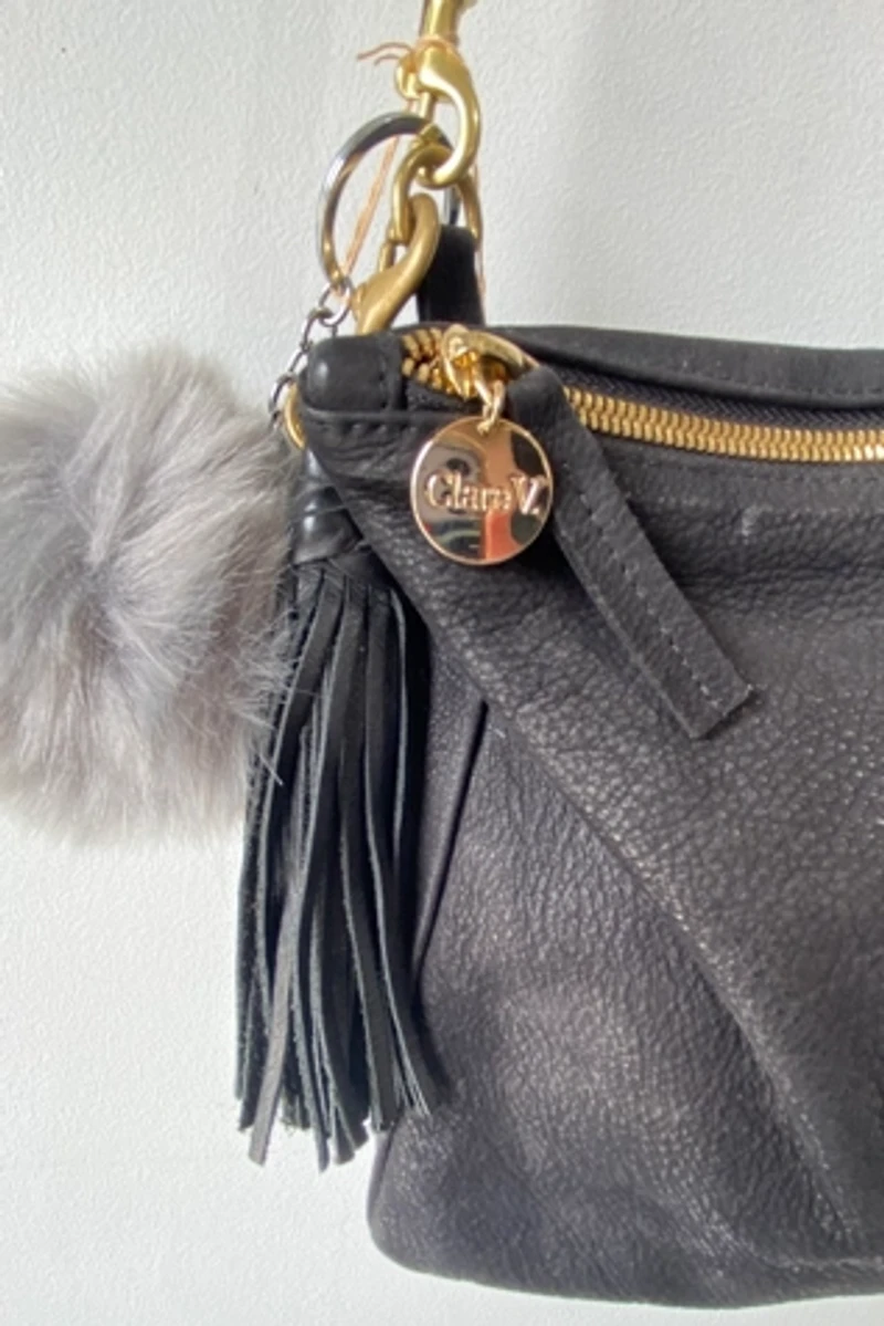 Clare V. Black Leather Crossbody Selected by The Curatorial Dept.