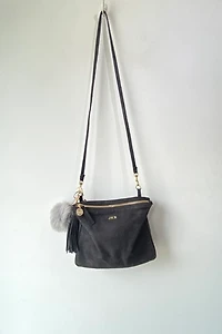 Clare V. Black Leather Crossbody Selected by The Curatorial Dept.