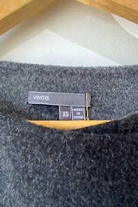 Vince Charcoal Gray Wool Poncho Selected by The Curatorial Dept.