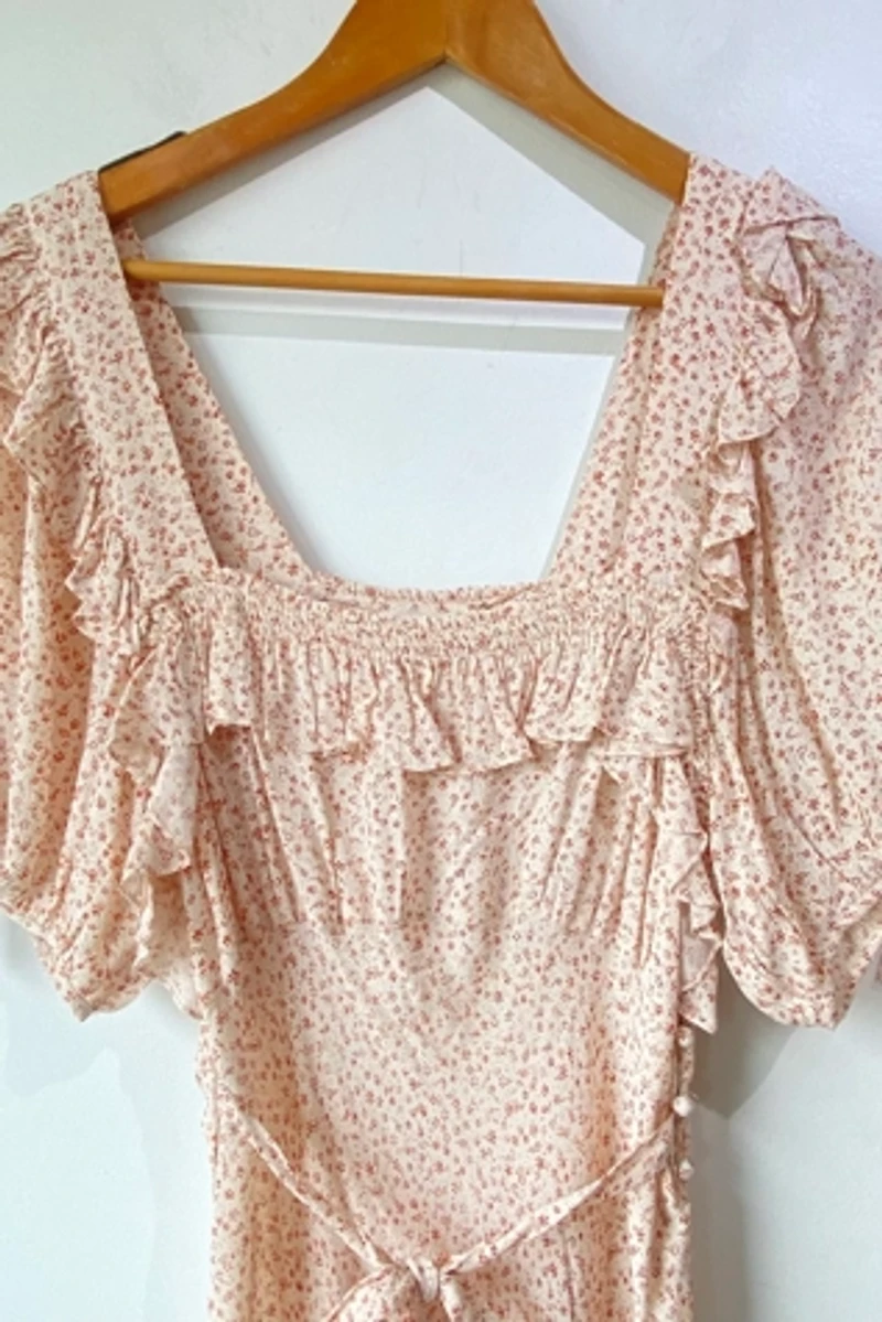 Doen Cream Floral Maxi Dress Selected by The Curatorial Dept.