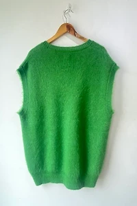Smock Green Fuzzy Sweater Vest Selected by The Curatorial Dept.