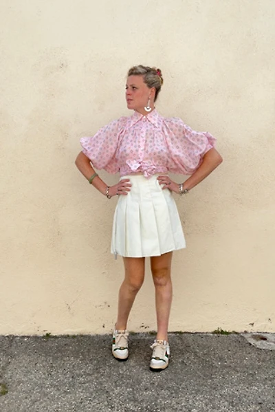 Vintage Prada White Tennis Skirt Selected by The Curatorial Dept.