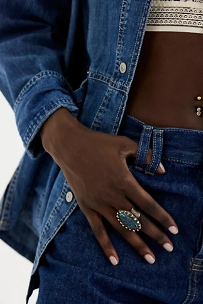 Mikal Winn Carved Labradorite Ring