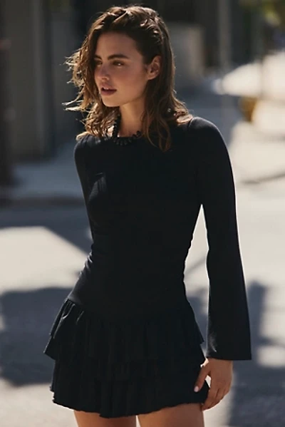 Good Feels Ruffle Long-Sleeve Mini