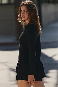Good Feels Ruffle Long-Sleeve Mini