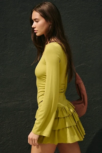 Good Feels Ruffle Long-Sleeve Mini Dress