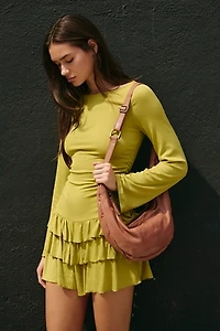 Good Feels Ruffle Long-Sleeve Mini Dress
