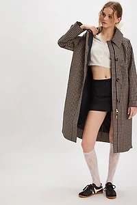 Barbour Nadine Checked Showerproof Car Coat