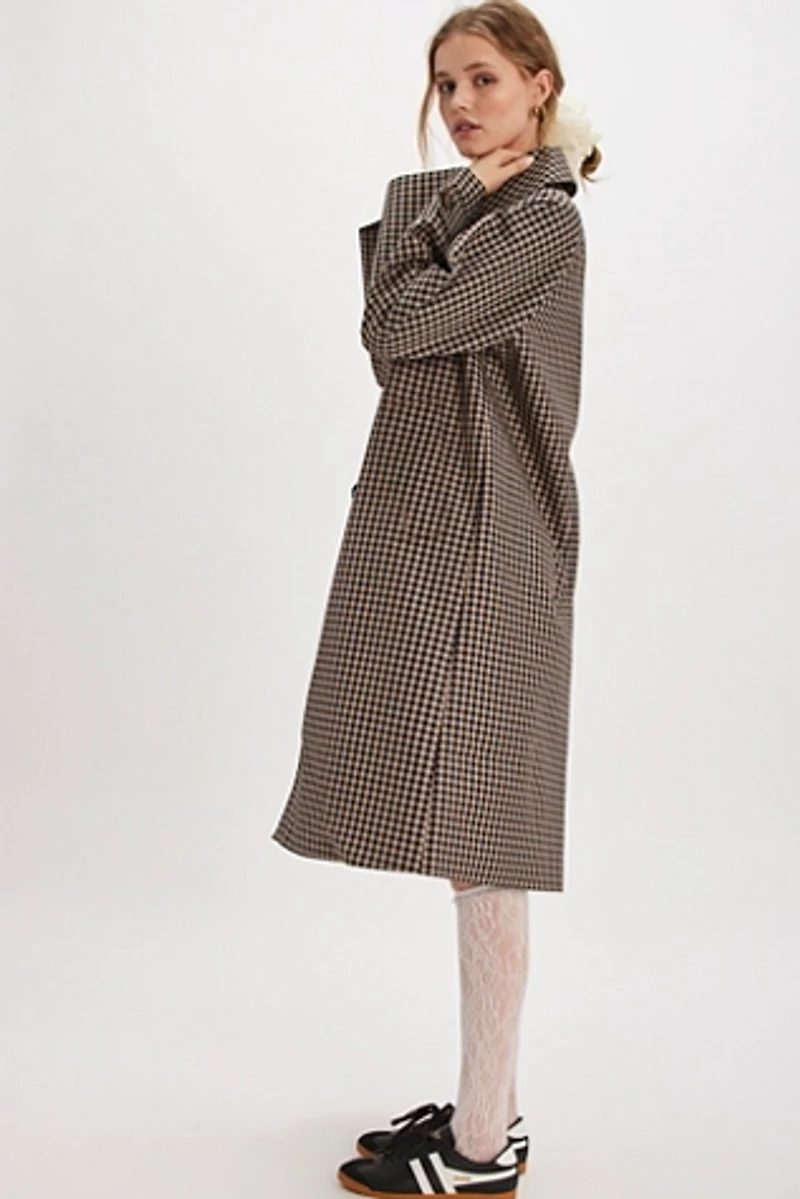 Barbour Nadine Checked Showerproof Car Coat