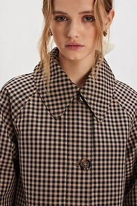 Barbour Nadine Checked Showerproof Car Coat