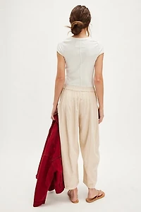 High Road Solid Pull-On Barrel Pants