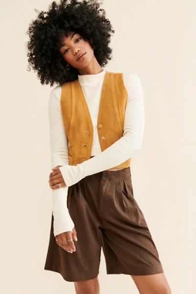 Straight On Vegan Suede Shorts