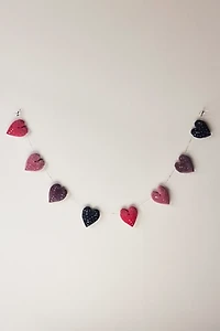 Embellished Velvet Heart Garland