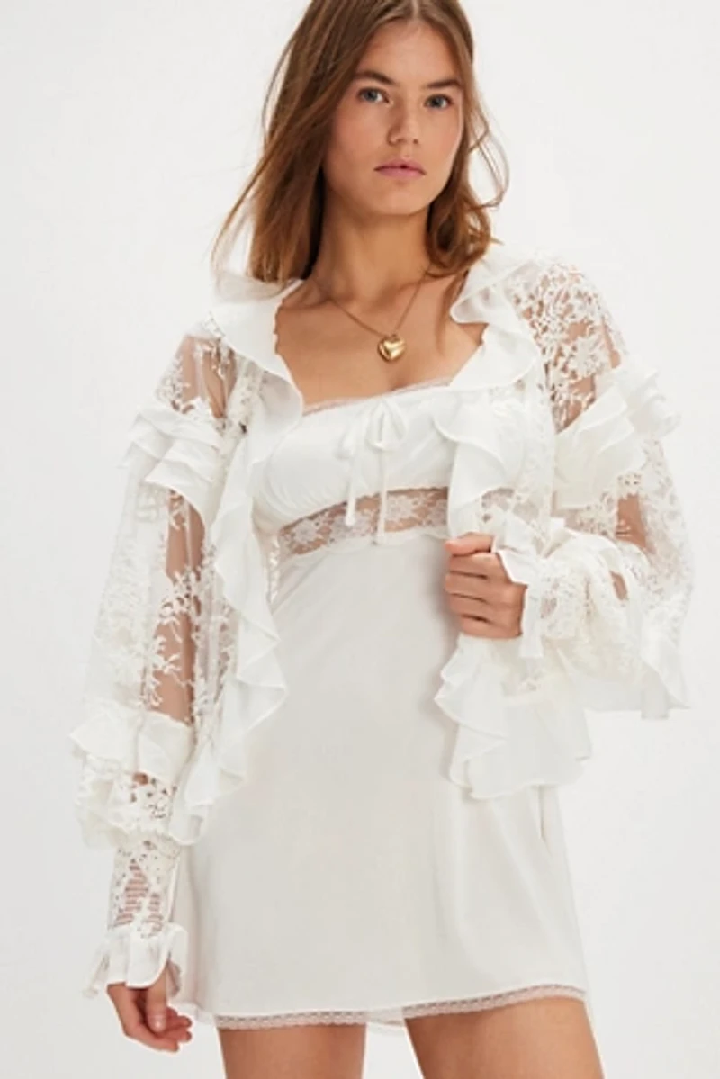 For Love & Lemons Holiday Lace Blouse