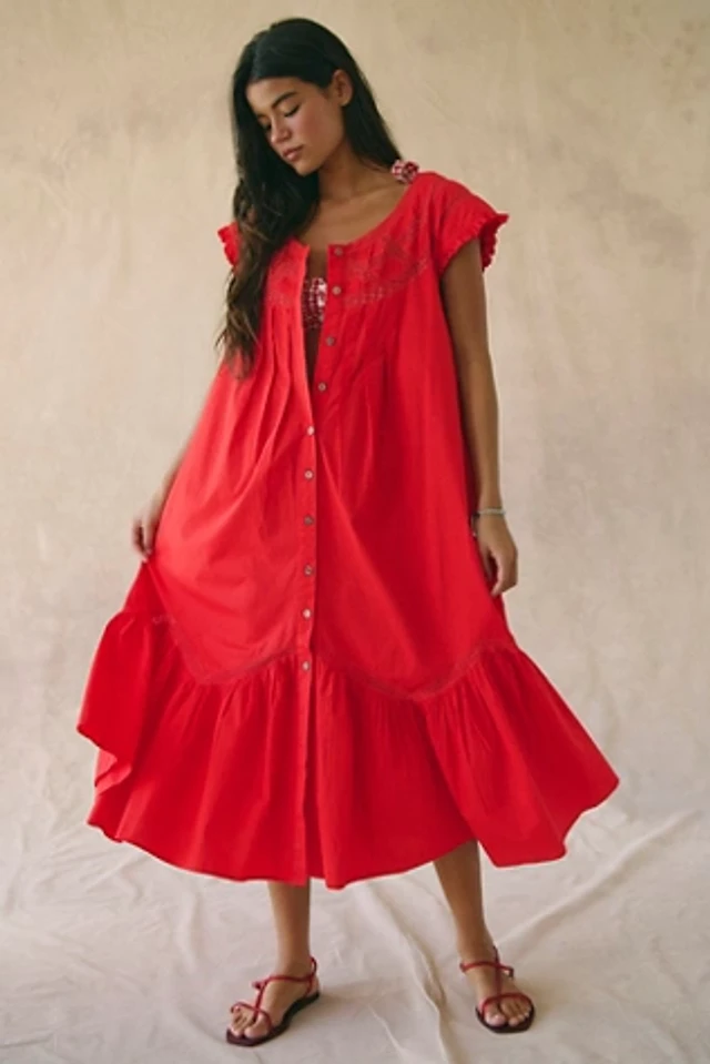 free people pink skies midi dress Free People Pink Skies Midi Dress In Nostalgia Rose - 65% Off