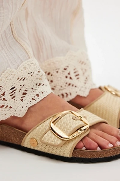 Birkenstock Madrid Big Buckle Raffia Sandals
