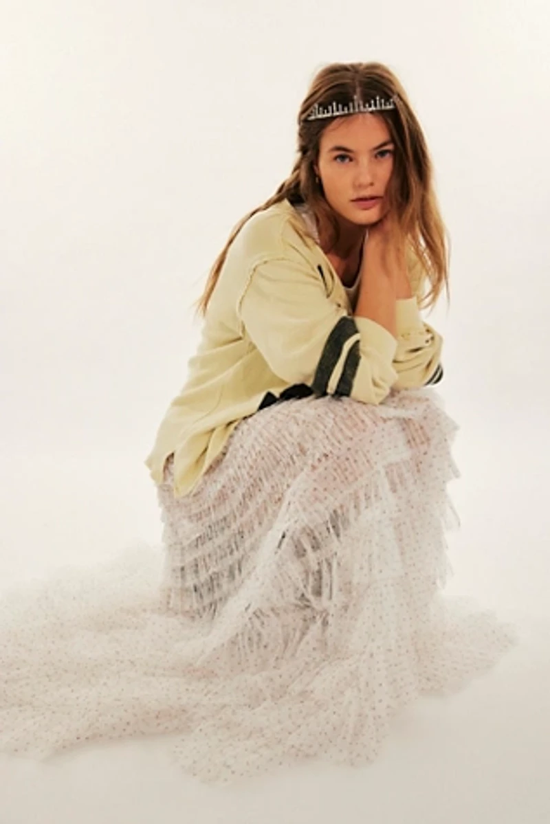 Return Of The Ruffle Maxi Slip Skirt