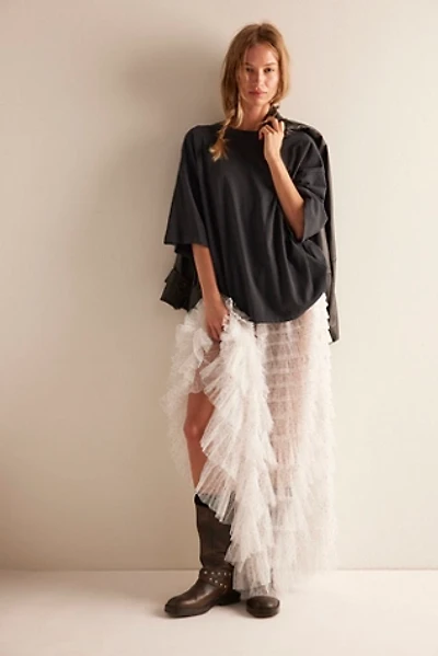 Return Of The Ruffle Maxi Slip Skirt
